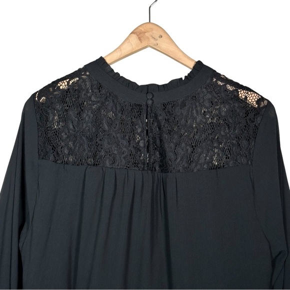 TORRID Black Lace Chiffon Overlay Blouse - Picture 8 of 15